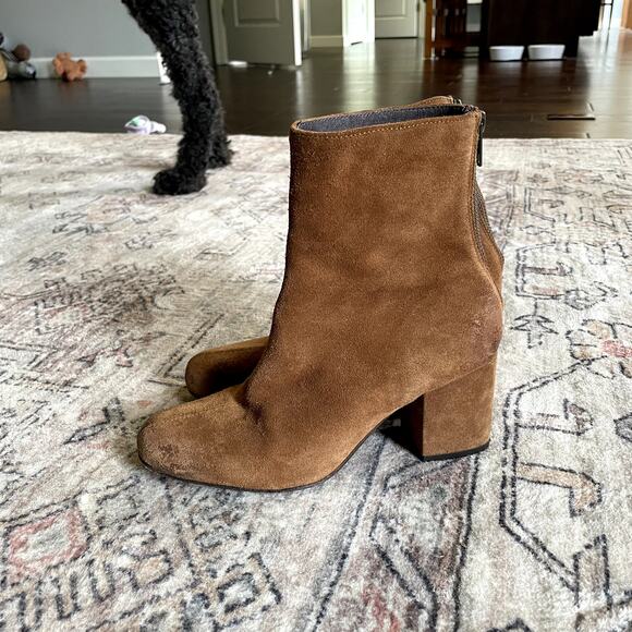 Free People Cecile Calf Booties Brown Suede Leather Classic Boots SZ EU 36 - Picture 2 of 12